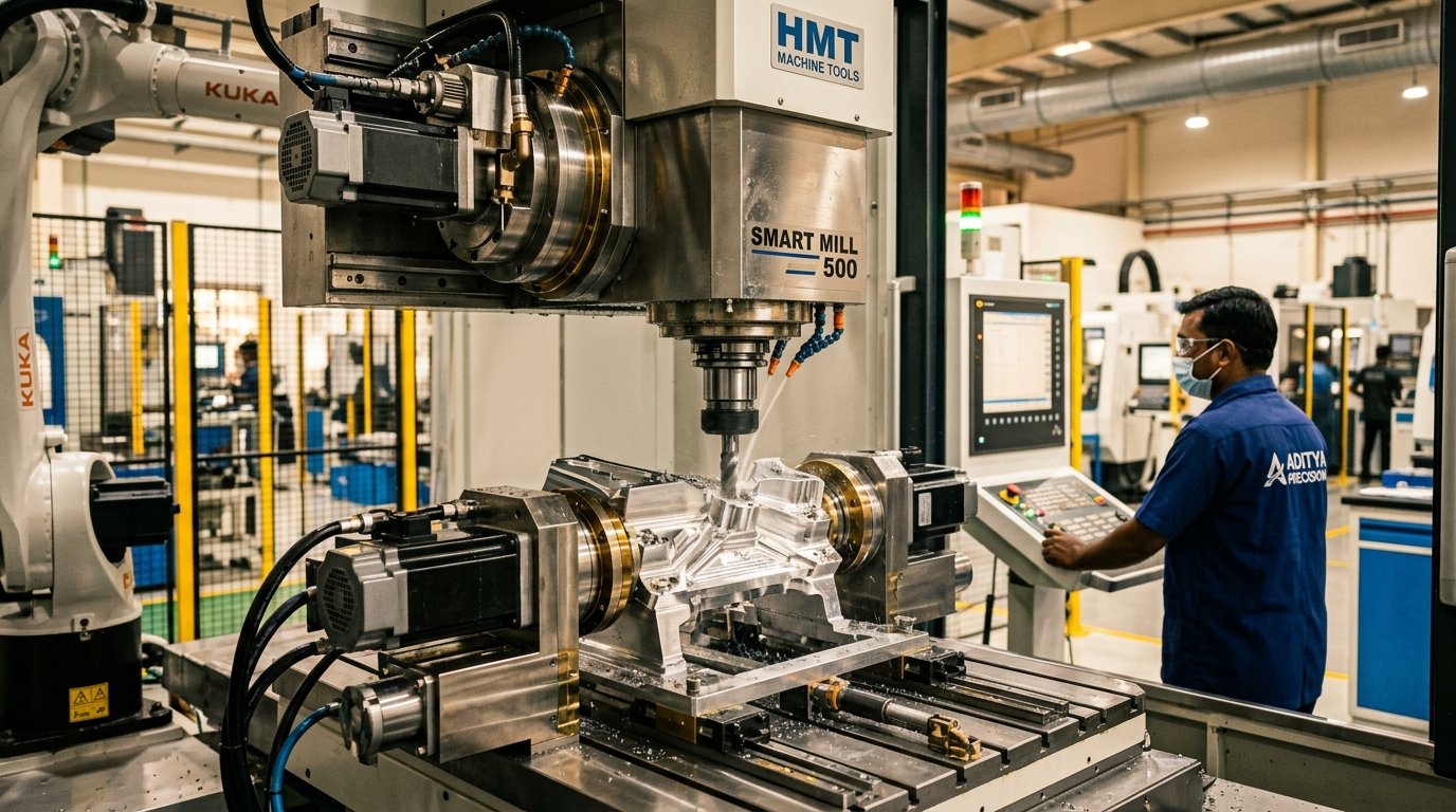 High-tech CNC industrial machinery in India